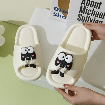 New Cartoon Frog Slippers Indoor Soft Soled Non-slip Floor Bathing Slipper For Women House Shoes Summer Couple Slippers