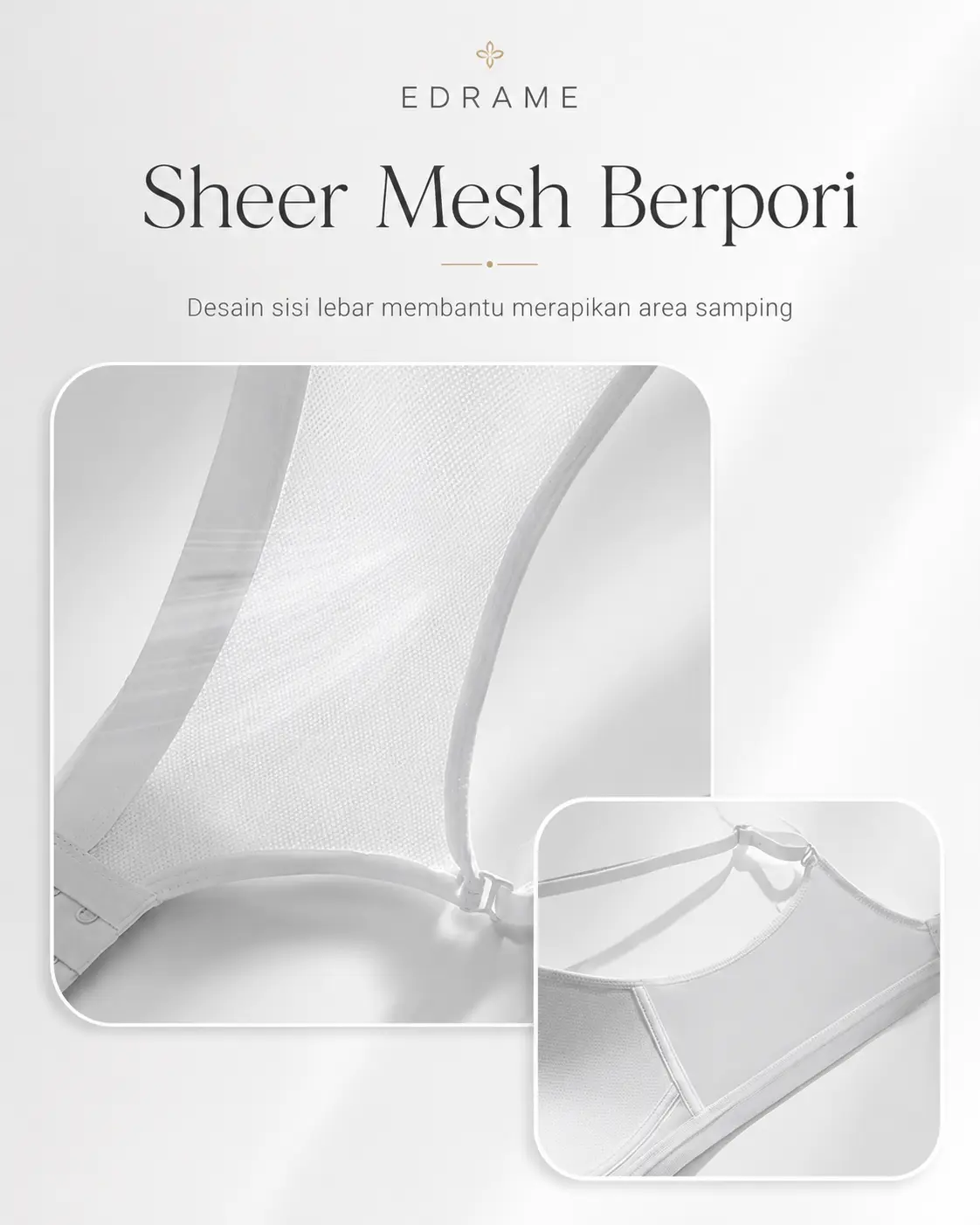 EDRAME bra push up seamless 659 dengan detail pendant — detail 7