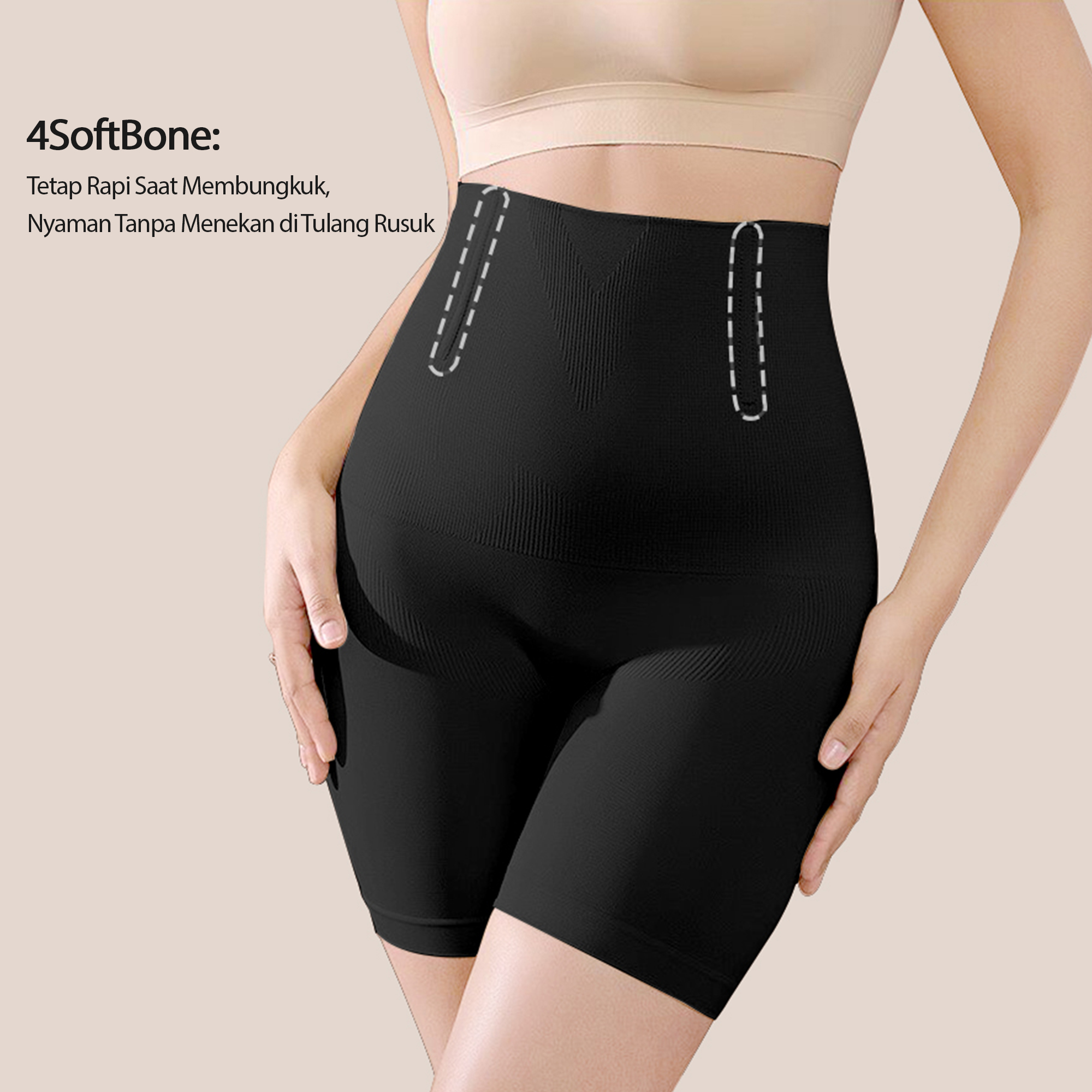 EDRAME shapewear wanita M03 celana korset high waist — detail 9