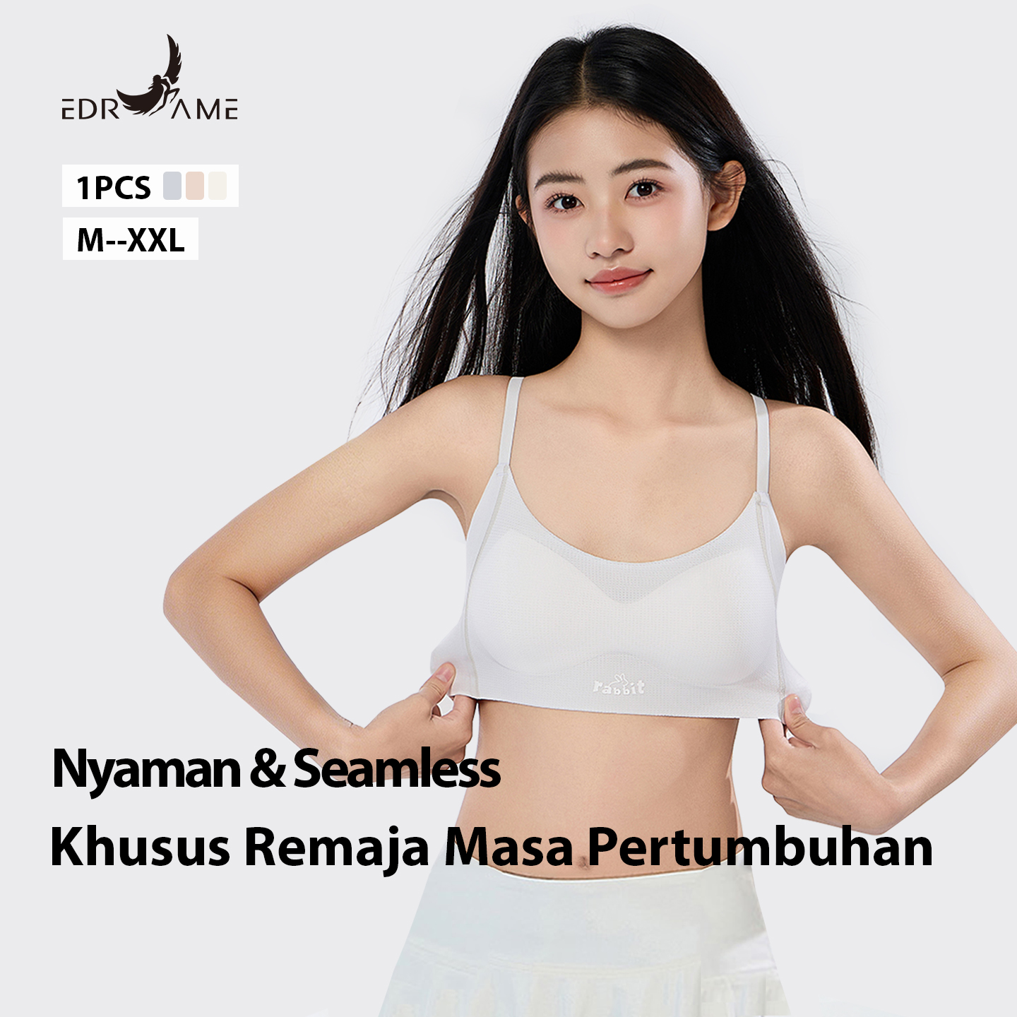 EDRAME miniset bra remaja seamless tanpa kawat S004 — detail 3