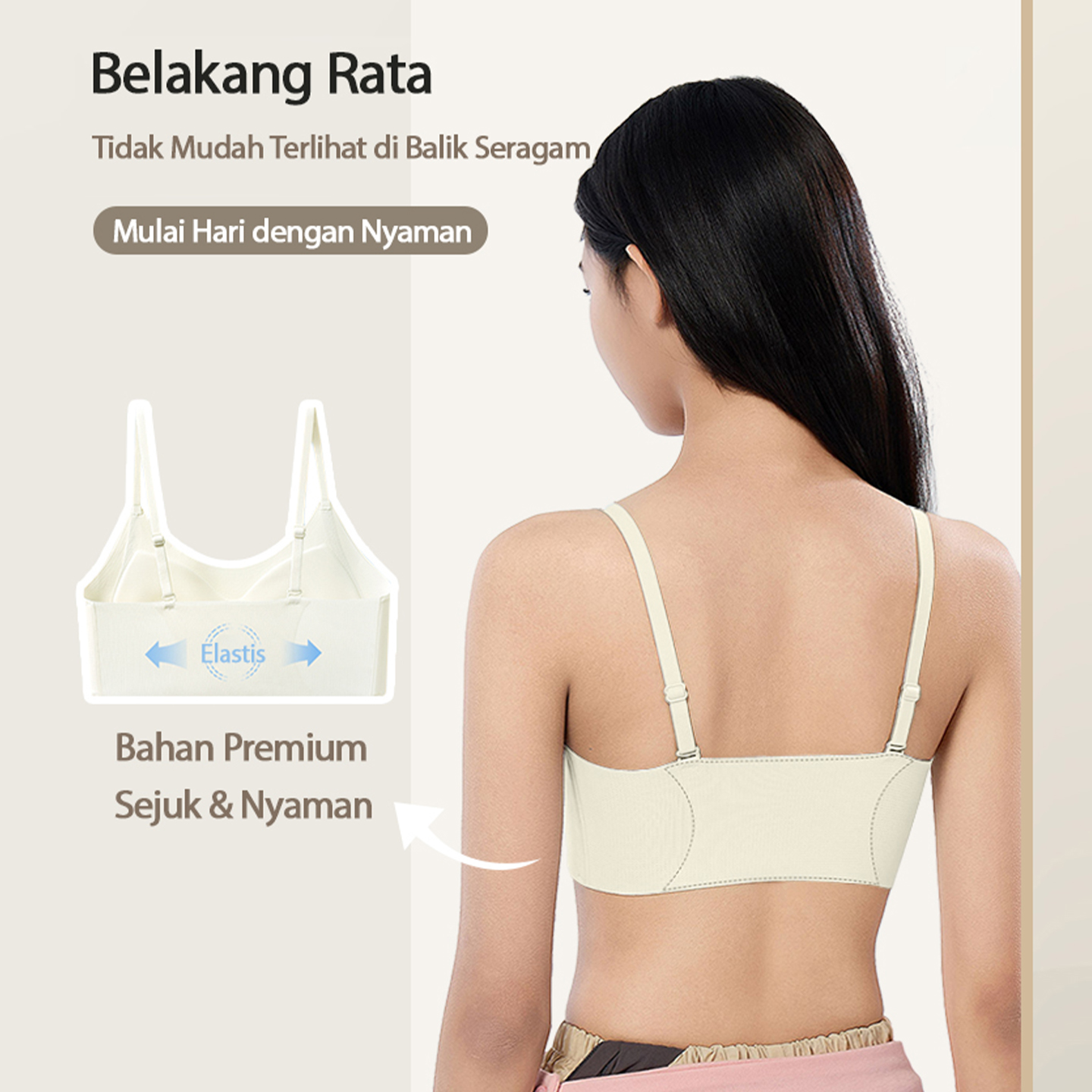 EDRAME miniset bra remaja seamless tanpa kawat S004 — detail 6